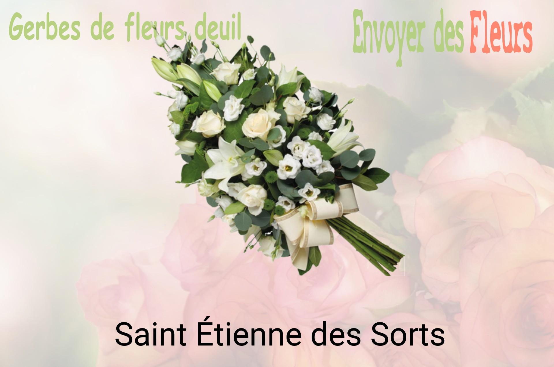 Gerbe de fleurs de deuil livrée à Saint-Étienne-des-Sorts